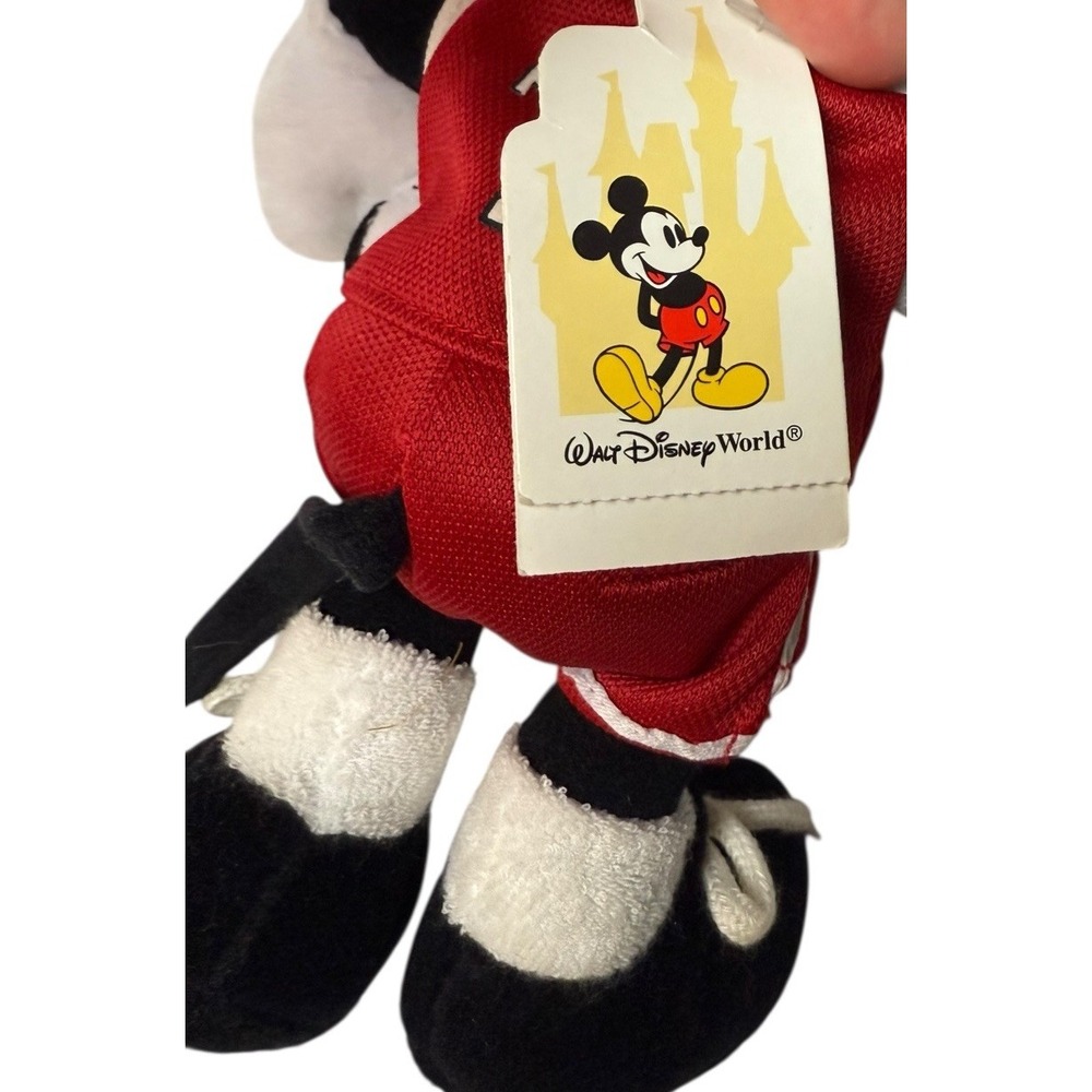 NWT WALT DISNEY WORLD Mickey Mouse Kick Soccer Bean Bag Plush Toy 2000 RARE 11" - Picture 6 of 8
